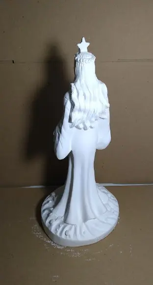 Escultura Iemanjá Imagem Yemanja Estrela em Gesso Cru 34cm