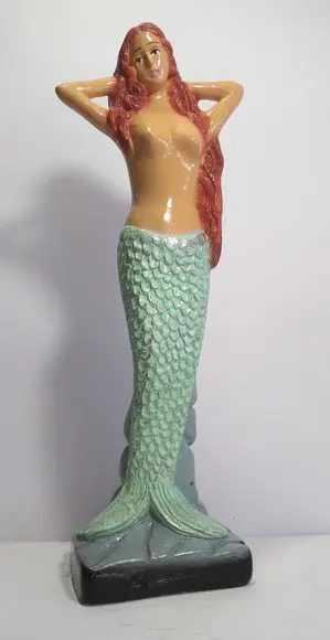 Escultura Mãe D´aguá Imagem 100% em Gesso Puro Linha D´água