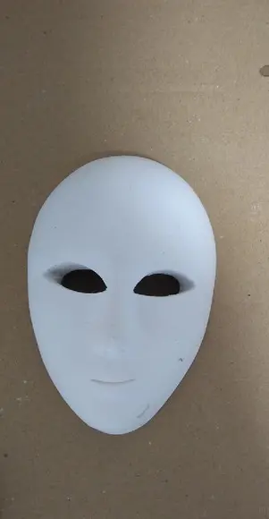 Escultura Mascara Lisa em Gesso Cru para Pintar