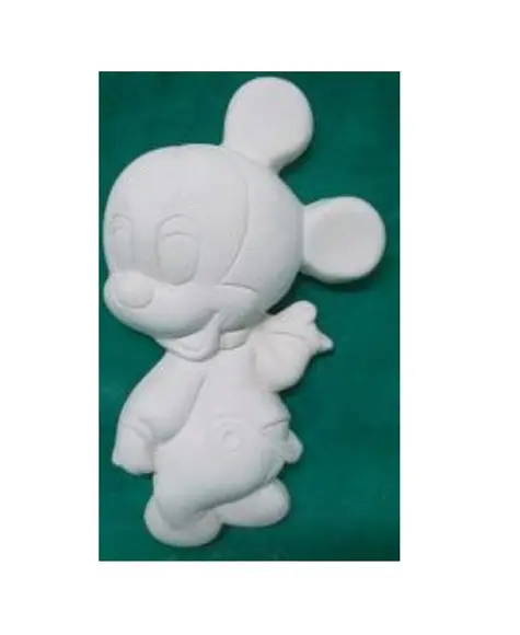 Escultura Mickey Baby de Parede em Gesso para Pintar