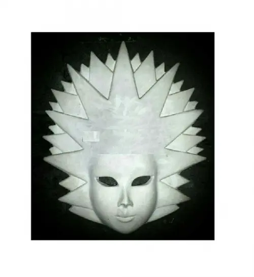 Escultura Mascara Sol em Gesso Cru para Pintar Como Desejar