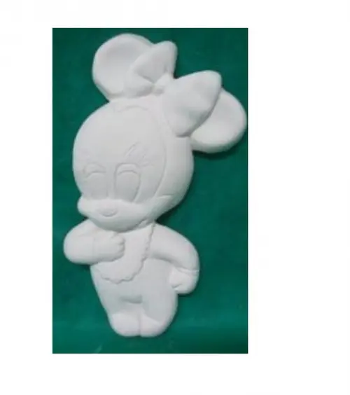 Escultura Minie Baby de Parede em Gesso para Pintar