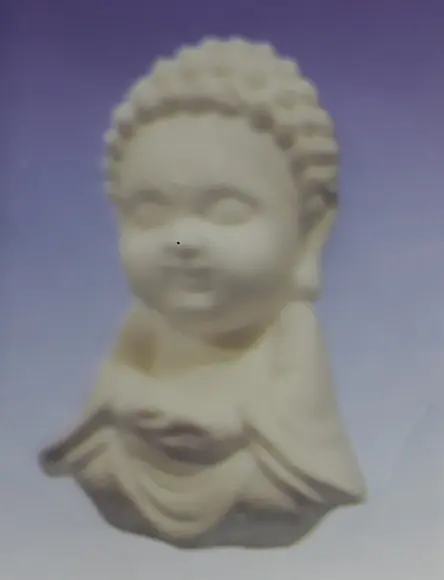 Escultura Monge Dourado Mini Imagem para Pintar em Gesso