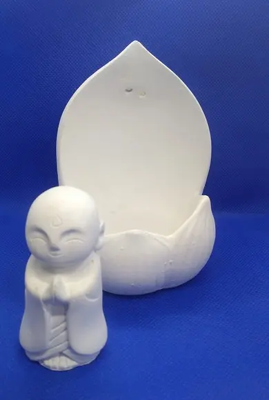 Escultura Monge Gota Imagem Monge Gota Dentro do Pingo
