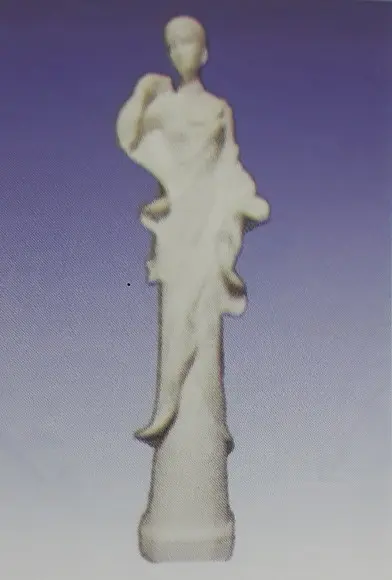 Escultura Negra Angolana Imagem em Gesso Cru para Pintar