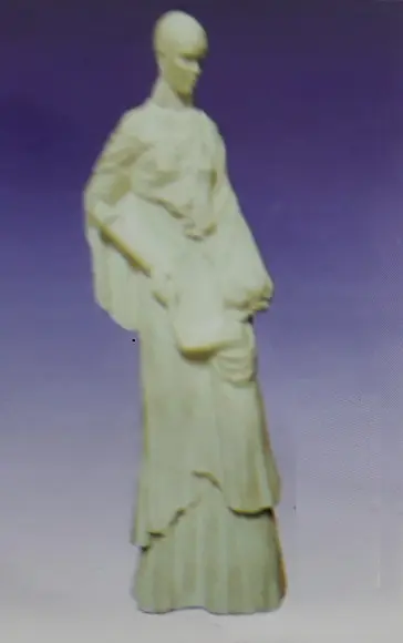 Escultura Negra Sarita Imagem em Gesso Cru para Pintar