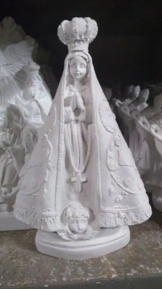Escultura Nossa Senhora Aparecida Lisa em Gesso para Pintar