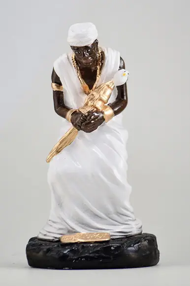 Escultura Oxalufã Imagem Orixá Candomblé Oxalufan em Gesso