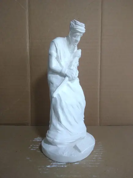 Escultura Oxalufan Orixá do Candomblé Imagem em Gesso