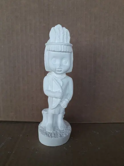 Escultura Oxossi Baby Imagem em Gesso Natural para Pintar
