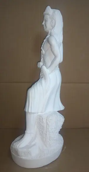 Escultura Oxossi Orixá do Candomblé Imagem Oxosse Gesso Cru