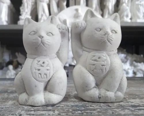 Escultura Par de Gatos Chineses Imagem Gatos Chines