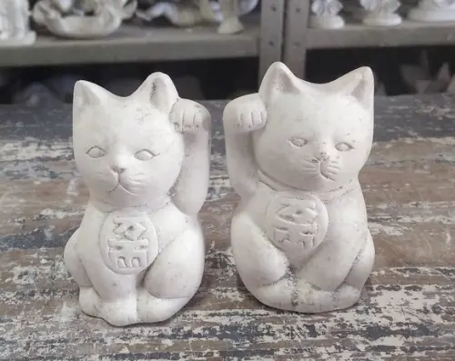 Escultura Par de Gatos Chineses Imagem Gatos Chines