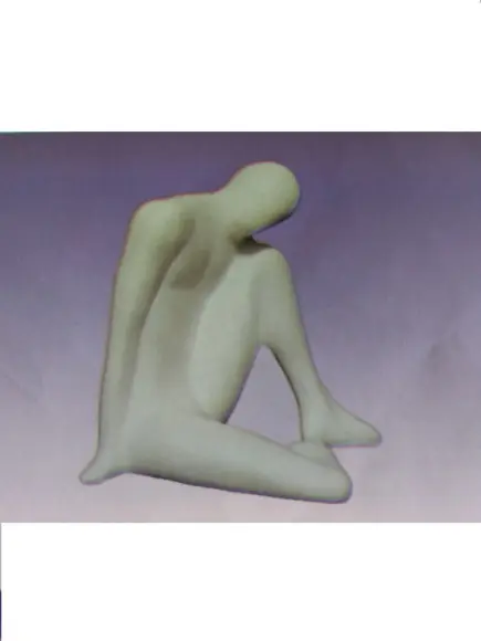 Escultura Pensador Liso Gesso Cru para Pintar Como Desejar