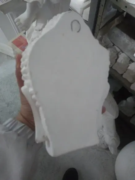 Escultura Placa Busto de Buda Imagem em Gesso para Pintar