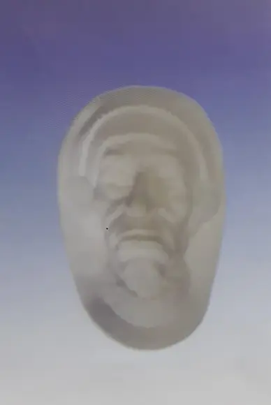 Escultura Placa Busto de Índio Imagem em Gesso para Pintar