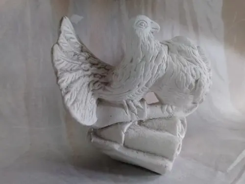 Escultura Pomba e Pombo Leque para Pintar em Gesso