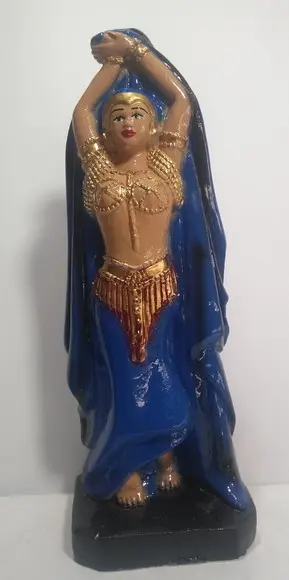 Escultura Pomba Gira da Noite Imagem 100% em Gesso Natural
