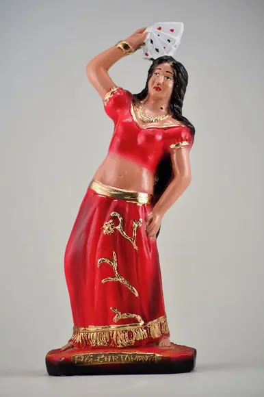 Escultura Pomba Gira Cartomante Imagem em Gesso Grande