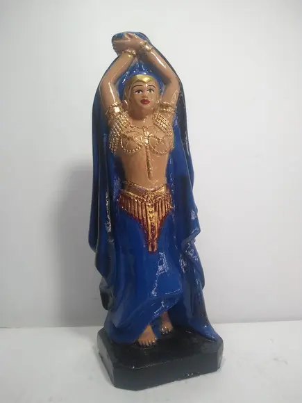 Escultura Pomba Gira da Noite Imagem 100% em Gesso Natural