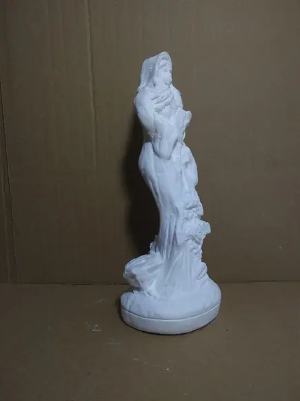Escultura Pomba Gira Rosa Caveira em Gesso Cru para Pintar
