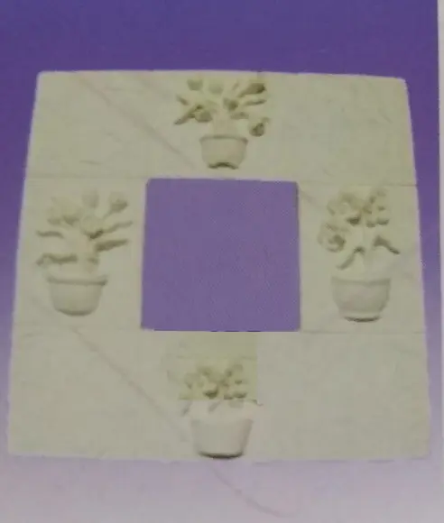 Escultura Porta Retrato de Flores para Pintar em Gesso Cru