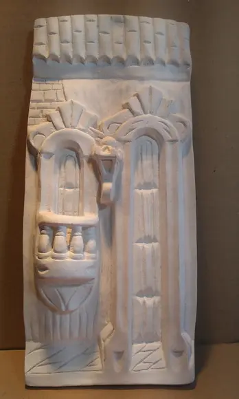 Escultura Portal Novo Imagem de Parede para Pintar em Gesso
