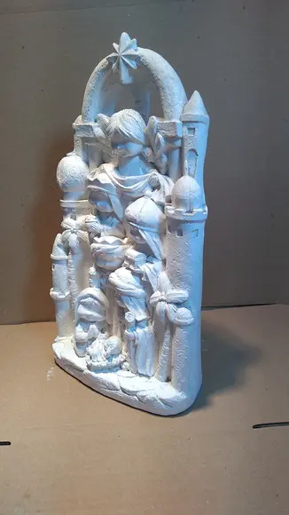 Escultura Presépio Mexicano Pode Pendurar na Parede ou em Pé