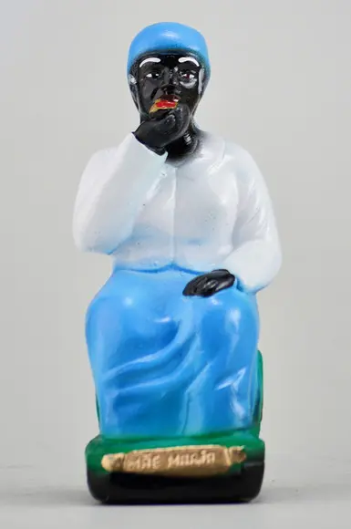 Escultura Preta Velha Mãe Maria Imagem em Gesso Grande