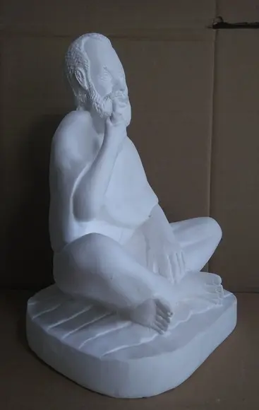 Escultura Rei Congo Imagem em Gesso Cru para Pintar