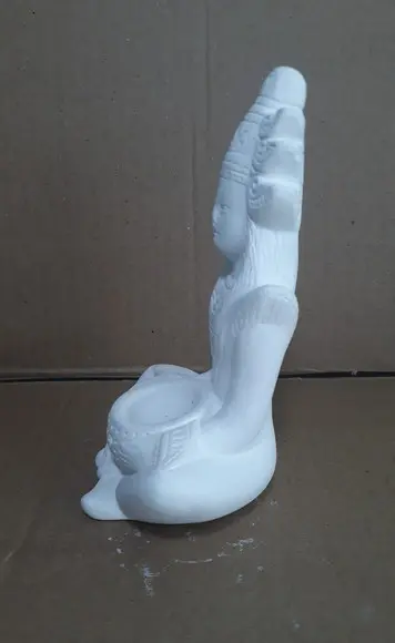 Escultura Rainha Hindu Imagem em Gesso Cru para Pintar