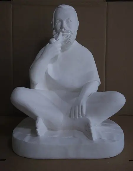 Escultura Rei Congo Imagem em Gesso Cru para Pintar