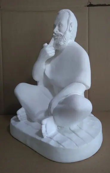 Escultura Rei Congo Imagem em Gesso Cru para Pintar