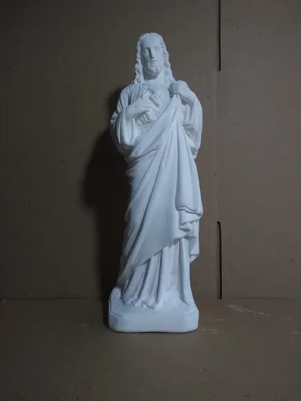 Escultura Sagrado Coração de Jesus em Gesso para Pintar