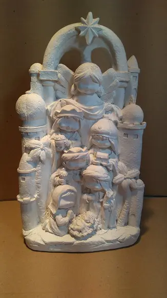 Escultura Presépio Mexicano Pode Pendurar na Parede ou em Pé
