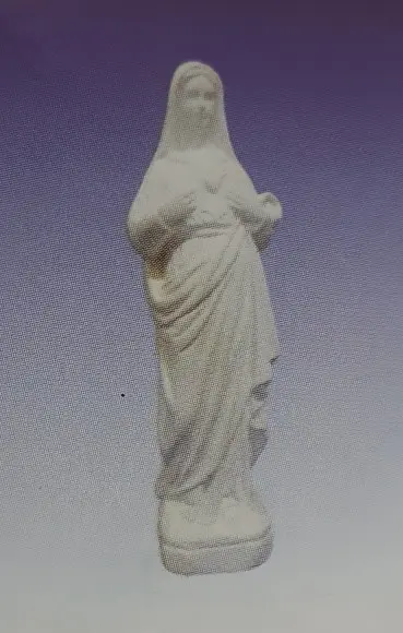 Escultura Sagrado Coração de Maria em Gesso Cru para Pintar