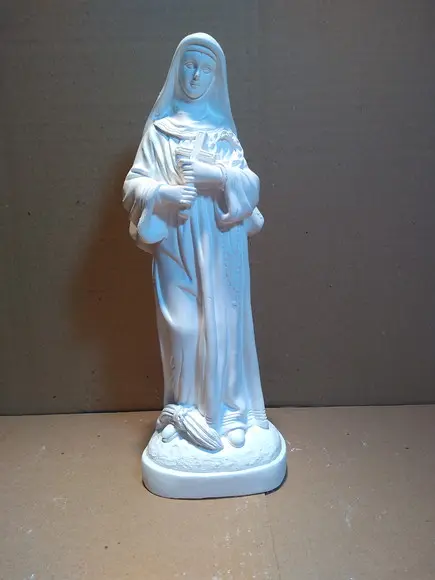 Escultura Santa Rita Imagem Santa Rita de Cassia em Cru