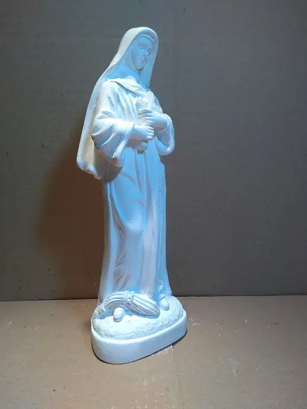 Escultura Santa Rita Imagem Santa Rita de Cassia em Cru