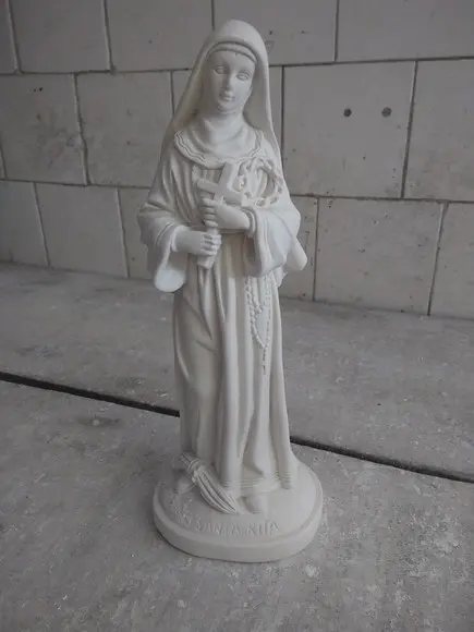 Escultura Santa Rita Imagem Santa Rita de Cassia em Cru