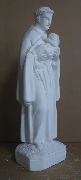 Escultura São Benedito em Gesso Cru para Pintar
