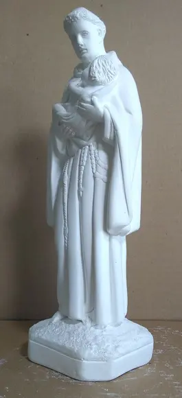 Escultura São Benedito em Gesso Cru para Pintar