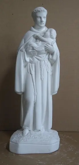Escultura São Benedito em Gesso Cru para Pintar