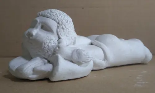 Escultura São Francisco Beijinho Imagem em Gesso para Pintar
