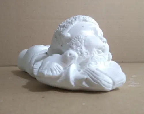 Escultura São Francisco Beijinho Imagem em Gesso para Pintar