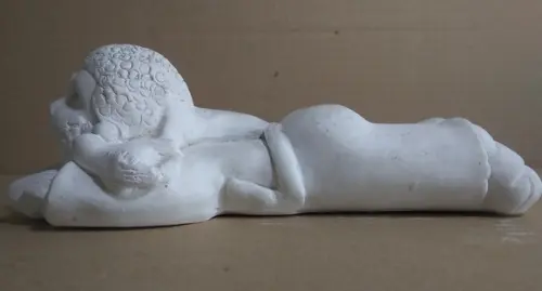 Escultura São Francisco Beijinho Imagem em Gesso para Pintar