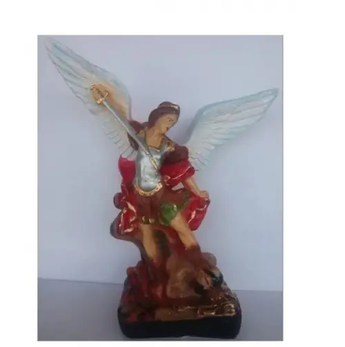 Escultura São Miguel Arcanjo Imagem São Miguel Anjo 36 cm