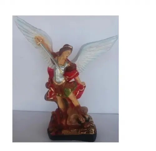 Escultura São Miguel Arcanjo Imagem São Miguel Anjo 36 cm