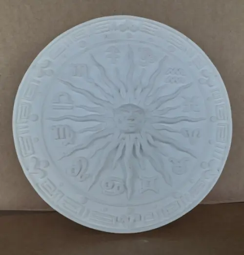 Escultura Sol do Signo de Parede Imagem para Pintar em Gesso