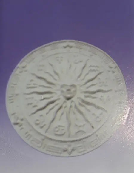 Escultura Sol do Signo de Parede Imagem para Pintar em Gesso