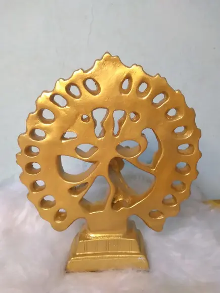 Escultura Shiva Imagem Shiva de Roda com Pedraria Especial